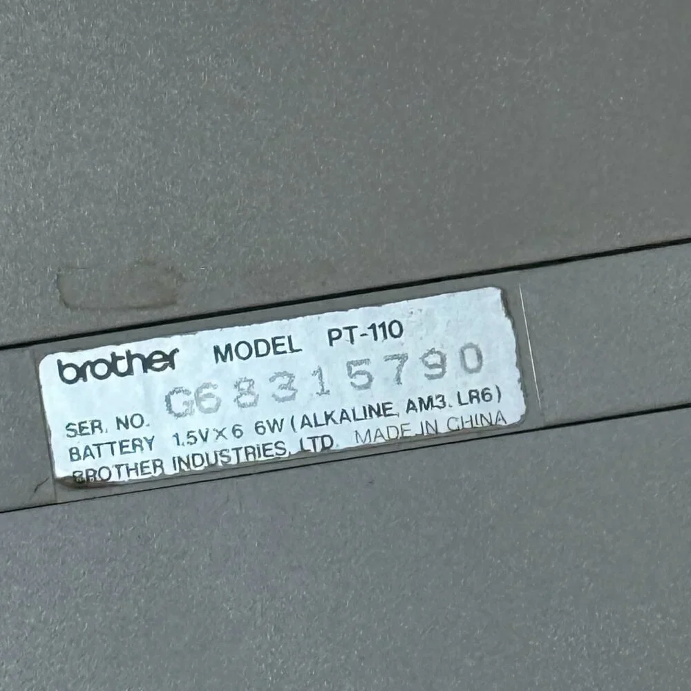 Brother P-Touch Home & Hobby II PT-110 Handheld Label Maker Gray